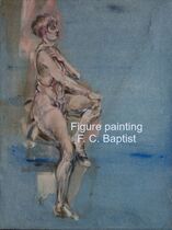 Francis C. Baptist figure painting, blue backbround.. Copyrighted. Do not use or reproduce without written permission