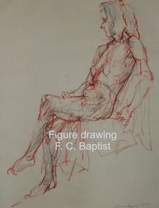 Francis C. Baptist figure drawing. Copyrighted. Do not use or reproduce without written permission