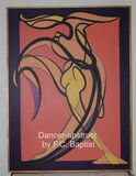 Francis C. Baptist abstract painting of dance. Copyrighted. Do not use or reproduce without written permission