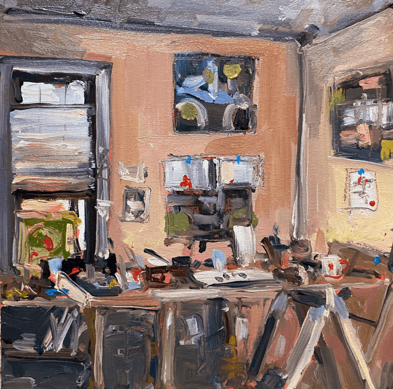 painting of sarah's studio