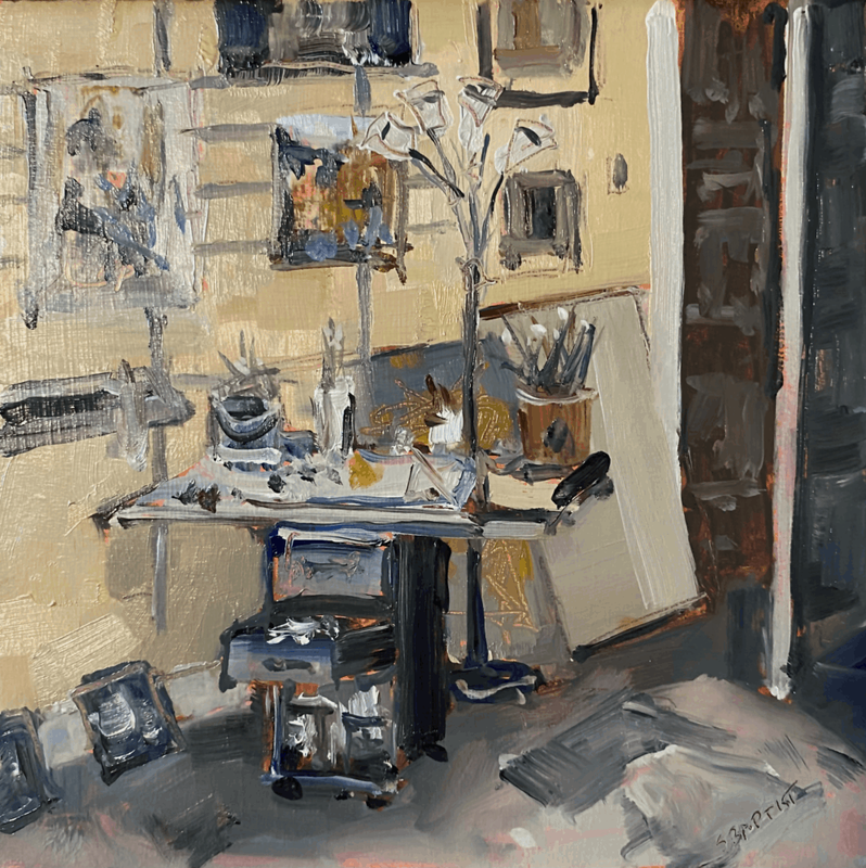 painting of sarah's studio